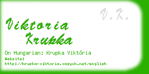 viktoria krupka business card